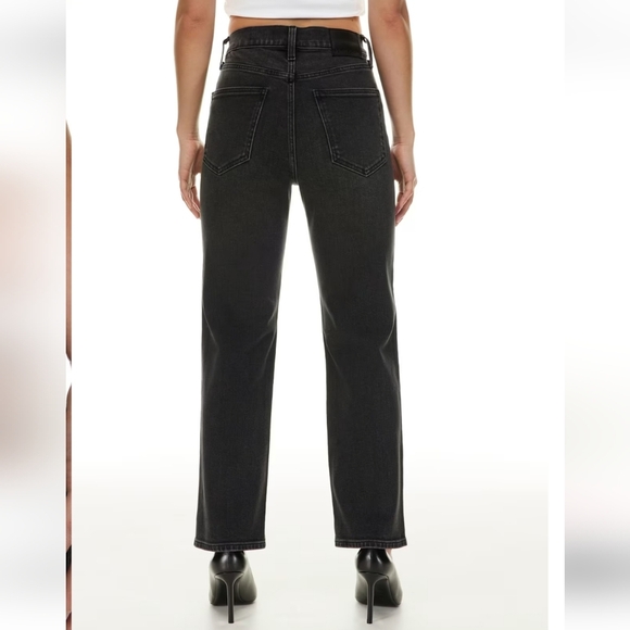 Aritzia Denim Forum The Arlo High Rise Straight Jeans in Black Licorice 31 - Picture 14 of 16
